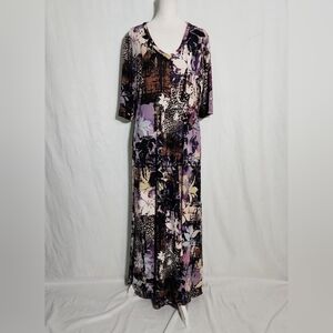 Chic Multicolor Floral Maxi Dress